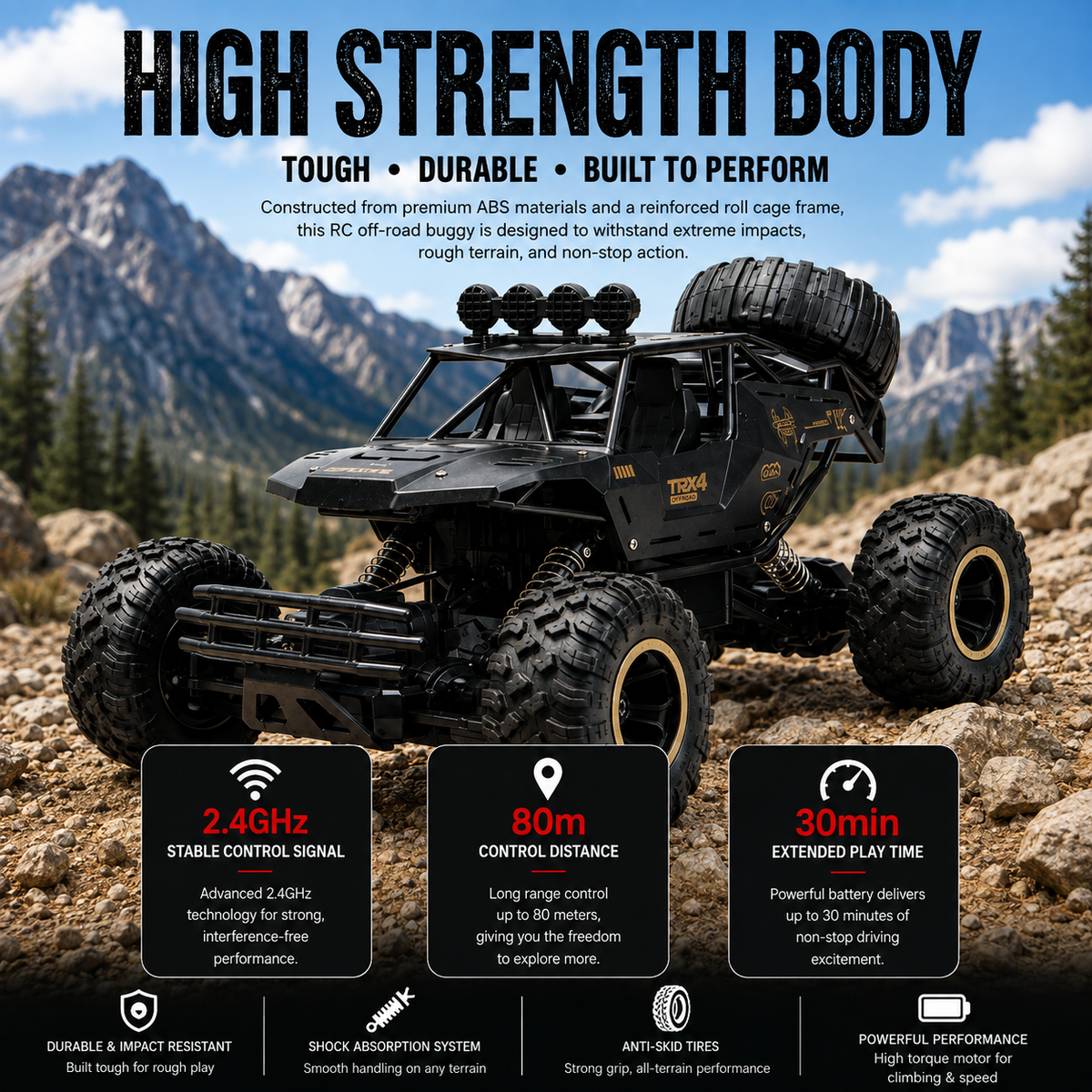 TrailForce⢠4WD Remote Control Off-Road Truck