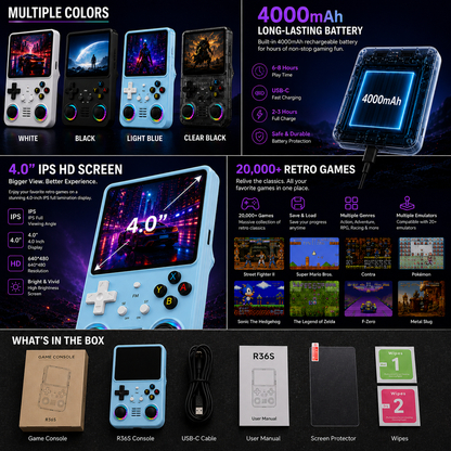 RetroPlay™ MAX Portable Gaming Console – 20,000+ Games