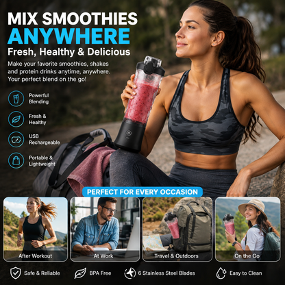 BlendGo™ Portable & Rechargeable Smoothie Blender