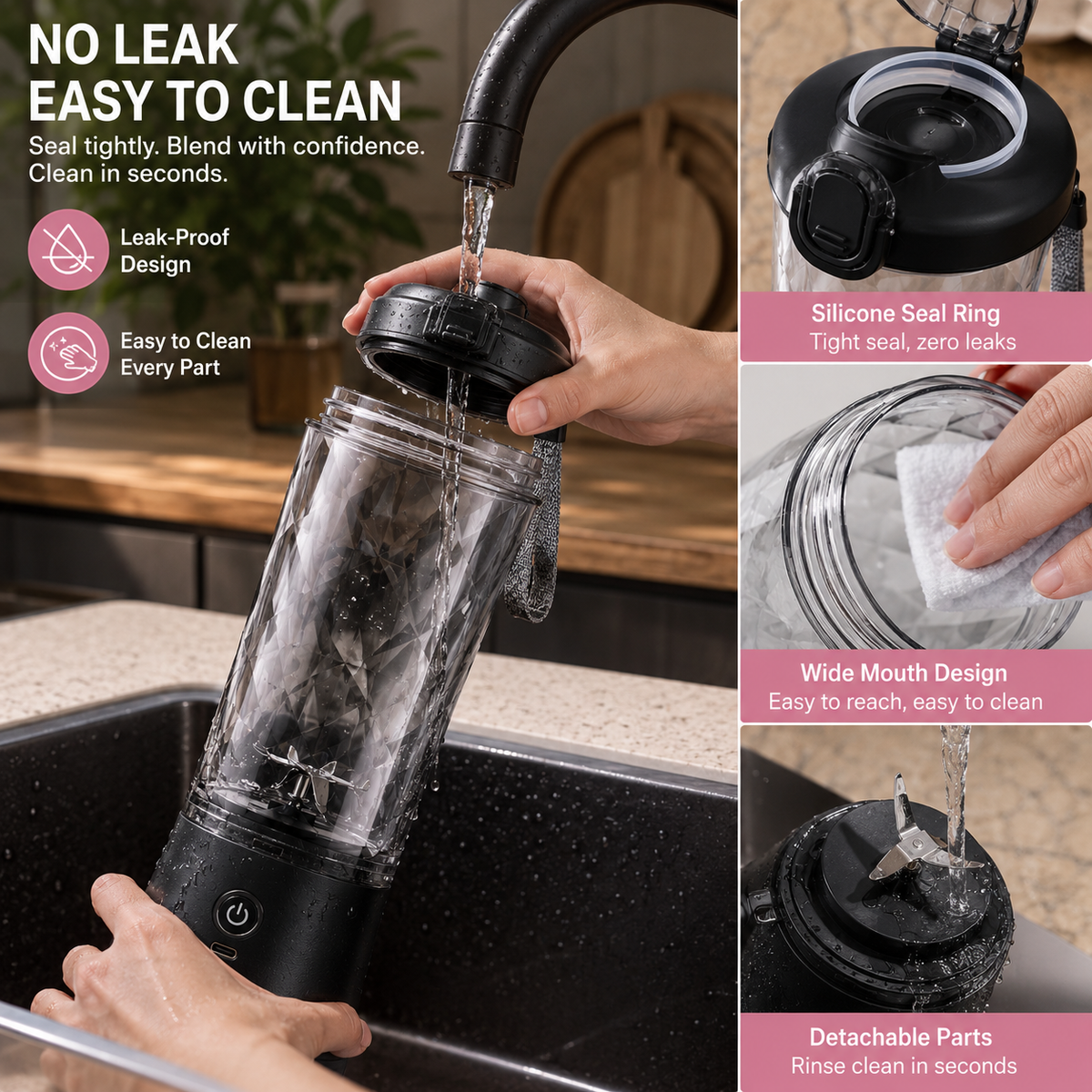 BlendGo™ Portable & Rechargeable Smoothie Blender