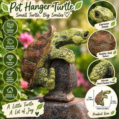 TurtleClimb™ Resin Garden Decor – Cute Outdoor Wall Ornament