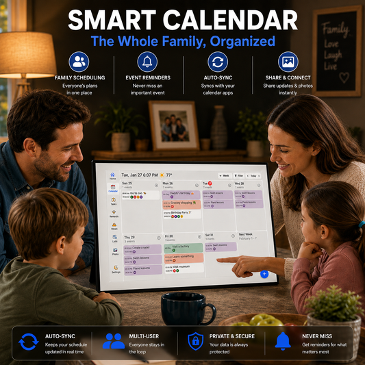 HomeHub™ 10.1-Inch Smart WiFi Family Calendar & Planner