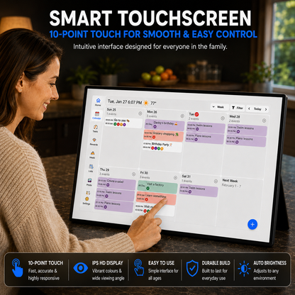 HomeHub™ 10.1-Inch Smart WiFi Family Calendar & Planner
