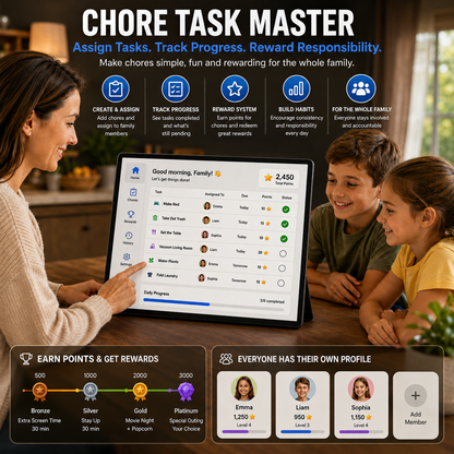 HomeHub™ 10.1-Inch Smart WiFi Family Calendar & Planner