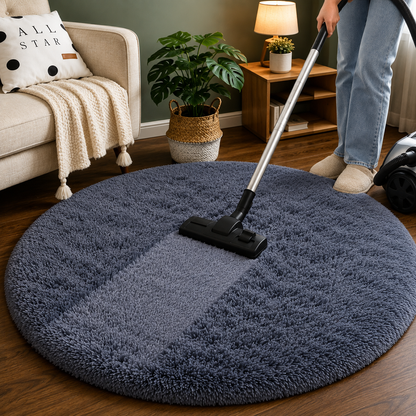 LuxeCloud™ Round Plush Area Rug – Soft Shag Floor Mat