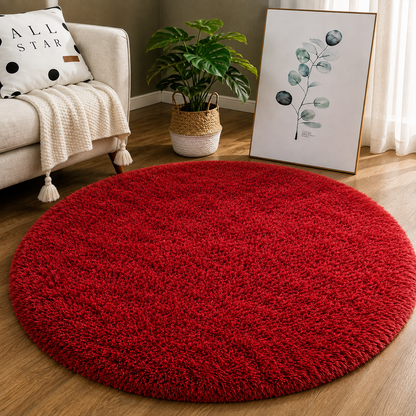 LuxeCloud™ Round Plush Area Rug – Soft Shag Floor Mat